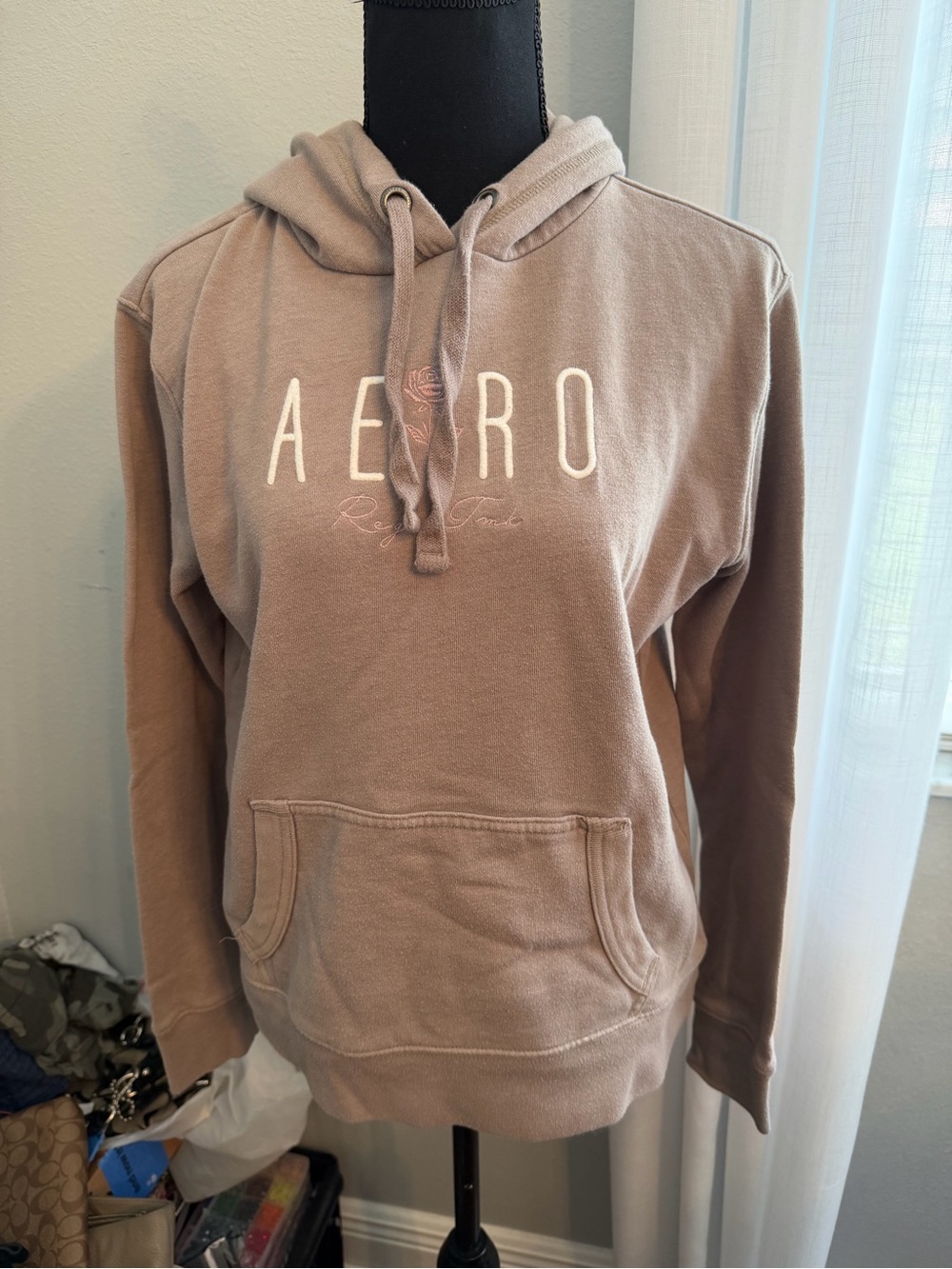 Aeropostale Women’s Hoodie in Taupe
